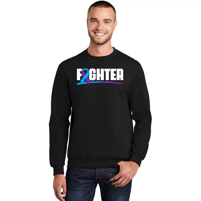 Fighter Ribbon Rheumatoid Arthritis Awareness Tall Sweatshirt