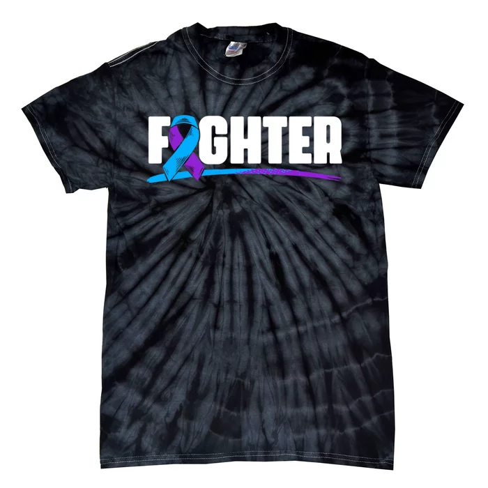 Fighter Ribbon Rheumatoid Arthritis Awareness Tie-Dye T-Shirt