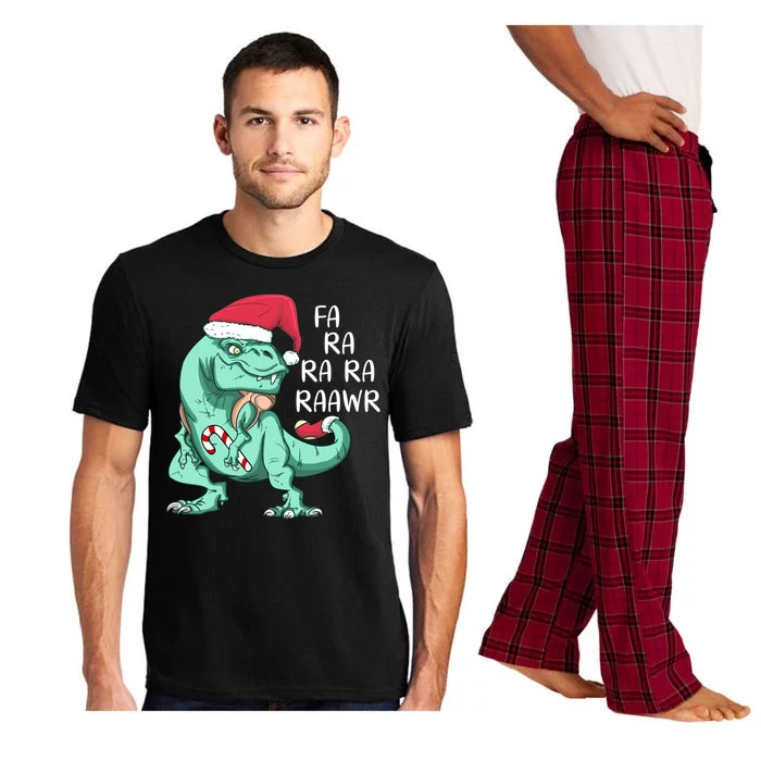 Fa Ra Ra Ra Raawr Christmas T Rex Dinosaur Pajama Set