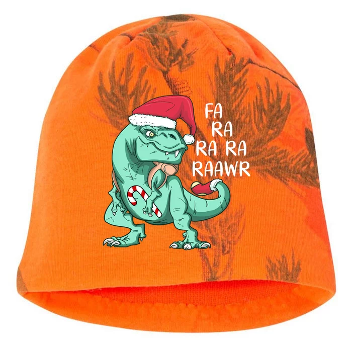 Fa Ra Ra Ra Raawr Christmas T Rex Dinosaur Kati - Camo Knit Beanie