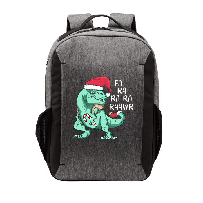 Fa Ra Ra Ra Raawr Christmas T Rex Dinosaur Vector Backpack