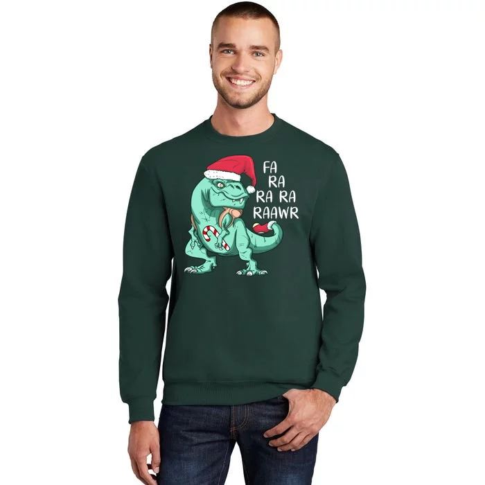 Fa Ra Ra Ra Raawr Christmas T Rex Dinosaur Sweatshirt