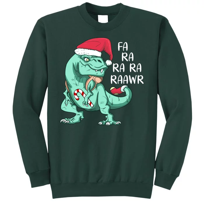 Fa Ra Ra Ra Raawr Christmas T Rex Dinosaur Sweatshirt