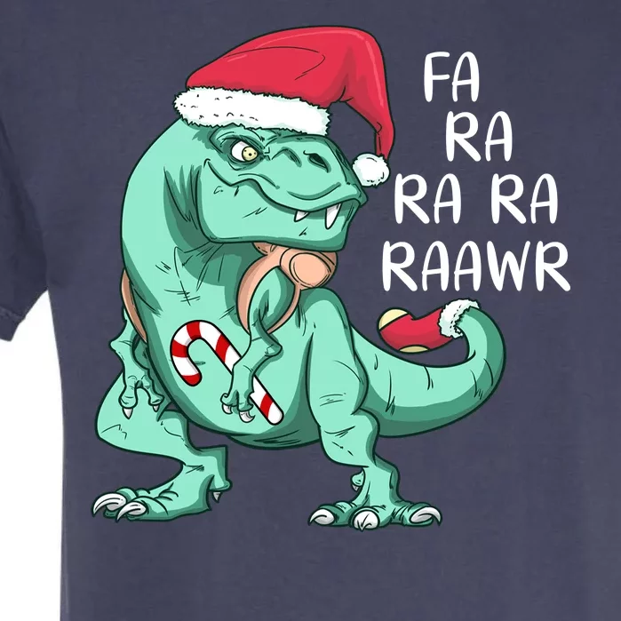 Fa Ra Ra Ra Raawr Christmas T Rex Dinosaur Garment-Dyed Heavyweight T-Shirt