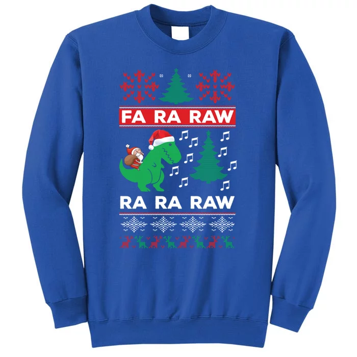 Fa Ra Rawr Funny Trex Dinosaur Christmas Cool Gift Sweatshirt