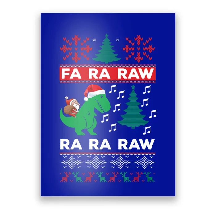 Fa Ra Rawr Funny Trex Dinosaur Christmas Cool Gift Poster