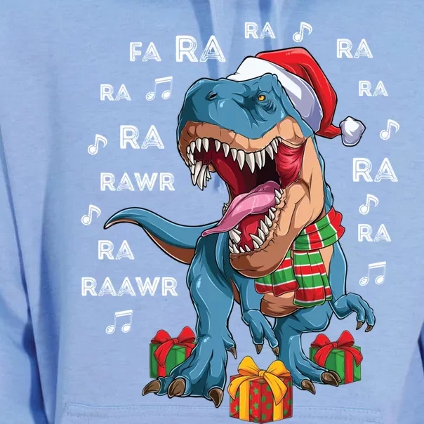 Fa Ra Rawr Singing Santasaurus Rex Funny Christmas CarrollS Great Gift Unisex Surf Hoodie