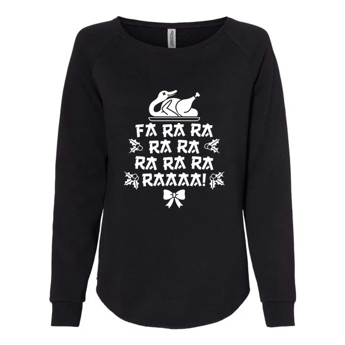 Fa Ra Ra Christmas Duck Womens California Wash Sweatshirt