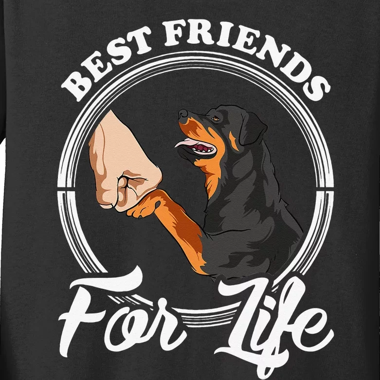 Funny Rottweiler Rottweiler Lover Kids Long Sleeve Shirt