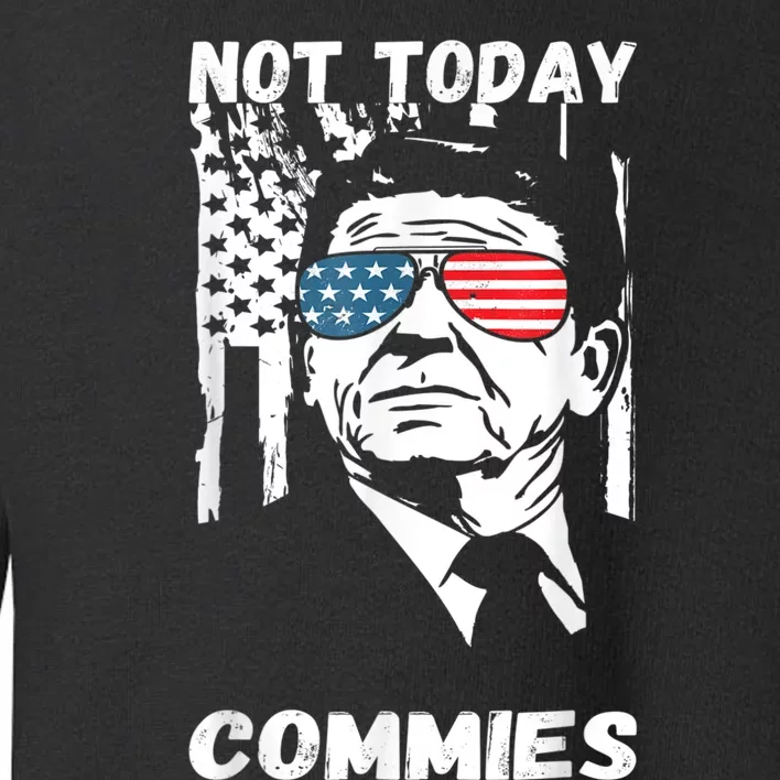 Funny Ronald Reagan Not Today Commie Political Humor Toddler Sweatshirt