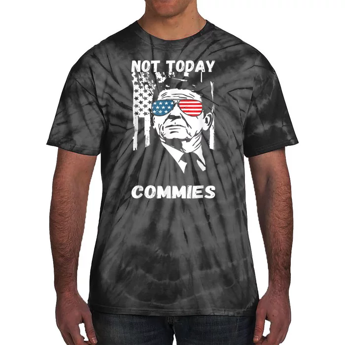 Funny Ronald Reagan Not Today Commie Political Humor Tie-Dye T-Shirt