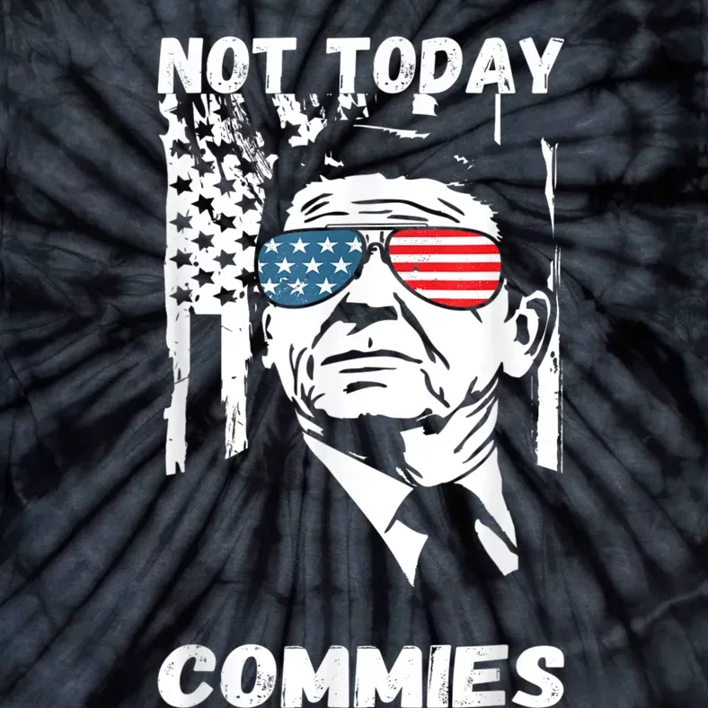 Funny Ronald Reagan Not Today Commie Political Humor Tie-Dye T-Shirt