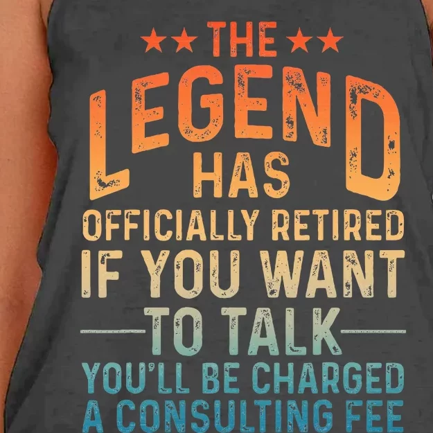 Funny Retired Retirement Women's Knotted Racerback Tank