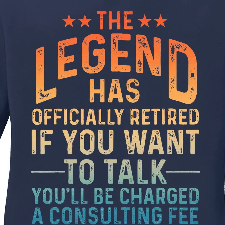 Funny Retired Retirement Ladies Long Sleeve Shirt