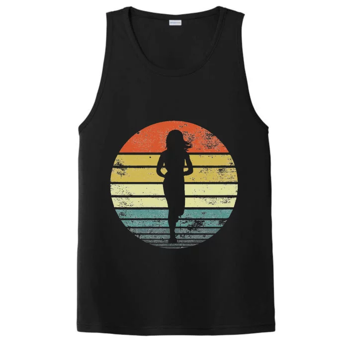 Funny Running Retro Vintage Fitness Jogging Performance Tank