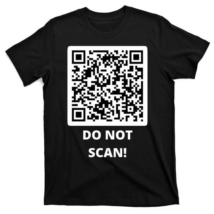 Funny Rick Roll Meme QR Code Do Not Scan Design Kids T-Shirt