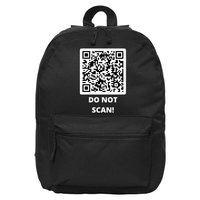 Funny Rick Roll Meme QR Code Do Not Scan Design 16 in Basic Backpack