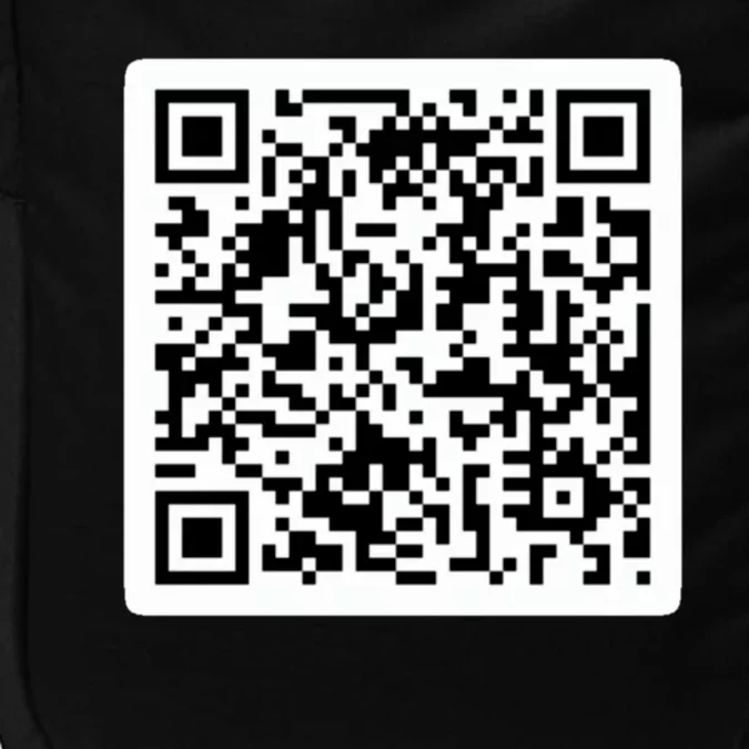 Funny 'Rick Roll QR' Code Scan Prank Meme Design Impact Tech Backpack