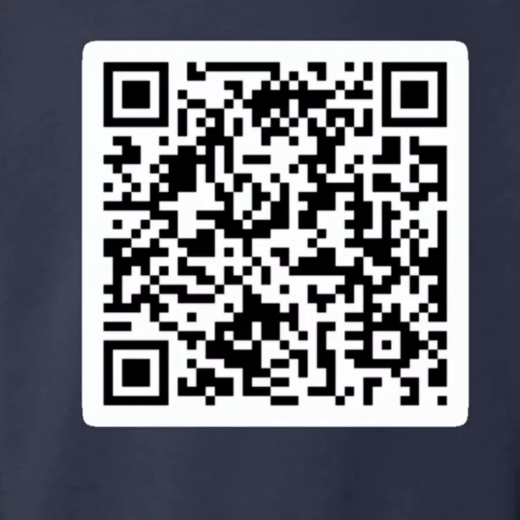 Funny 'Rick Roll QR' Code Scan Prank Meme Design Toddler Hoodie