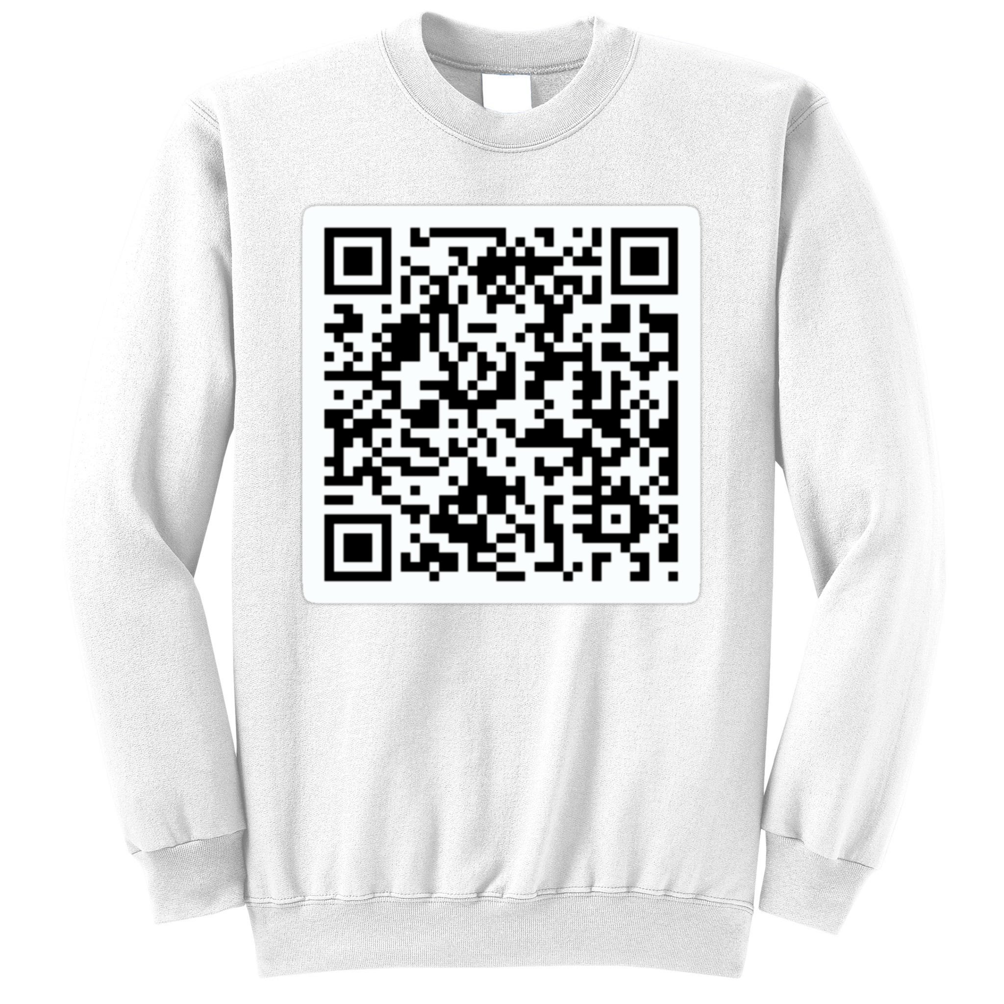 Funny Rick Roll Meme QR Code Do Not Scan Design Tall T-Shirt