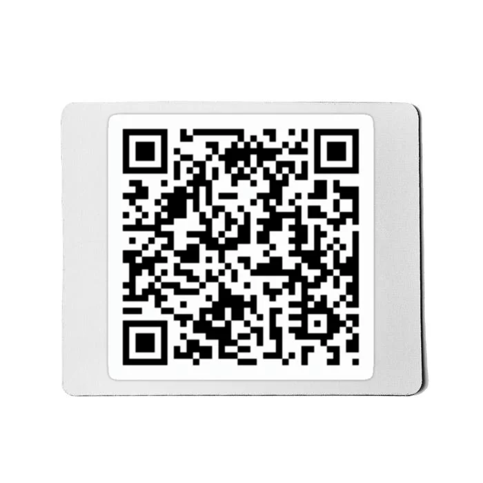 Funny 'Rick Roll QR' Code Scan Prank Meme Design Mousepad