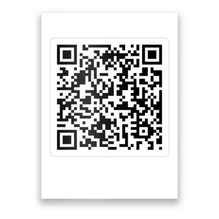 Rick Roll funny prank Video link readable QR Code 3x3 pattern white  fuchsia Magnet for Sale by rednumberone