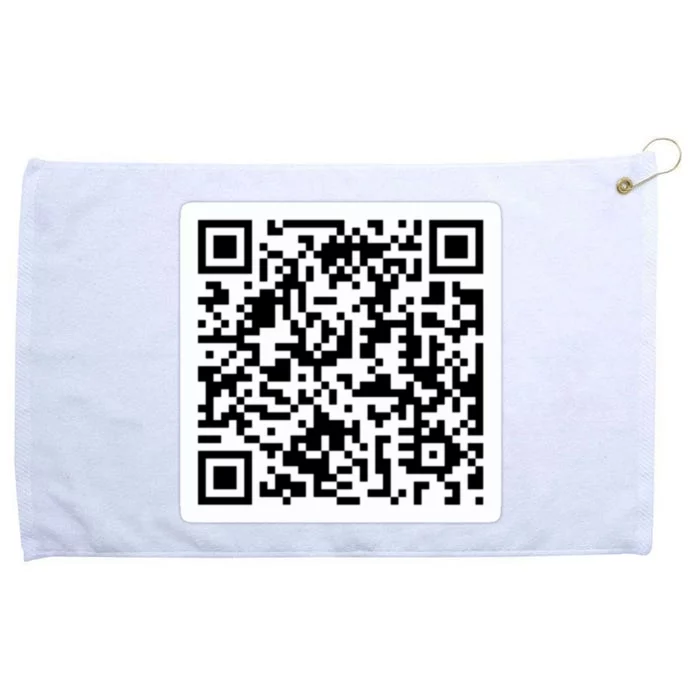 Funny 'Rick Roll QR' Code Scan Prank Meme Design Grommeted Golf Towel