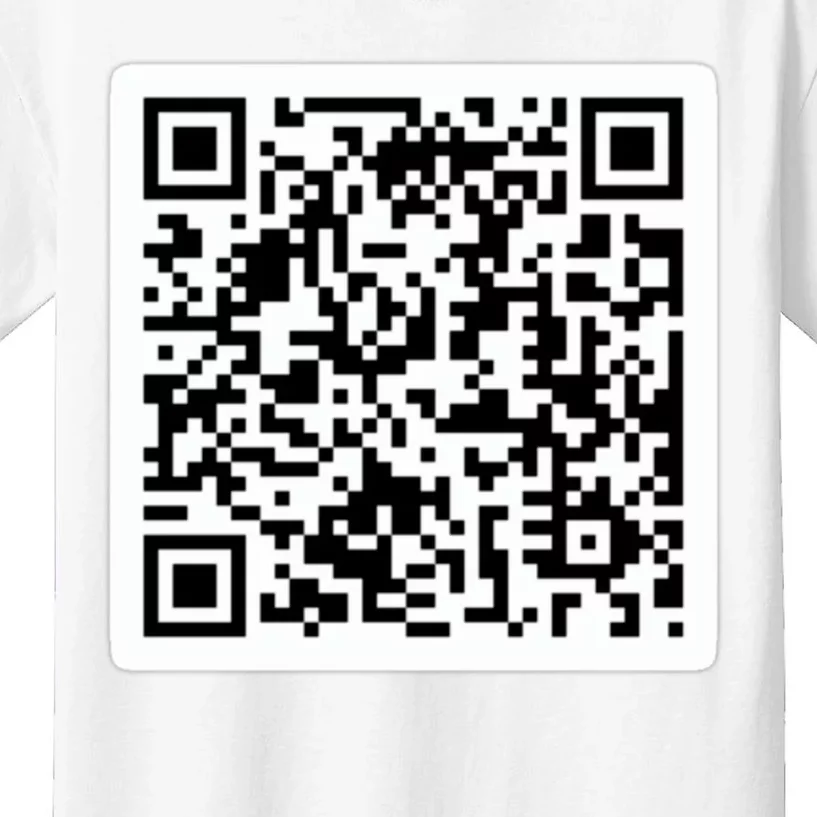 Rickroll qr Please scan for directions joke meme Kids T-Shirt for Sale by  Captain-Jackson