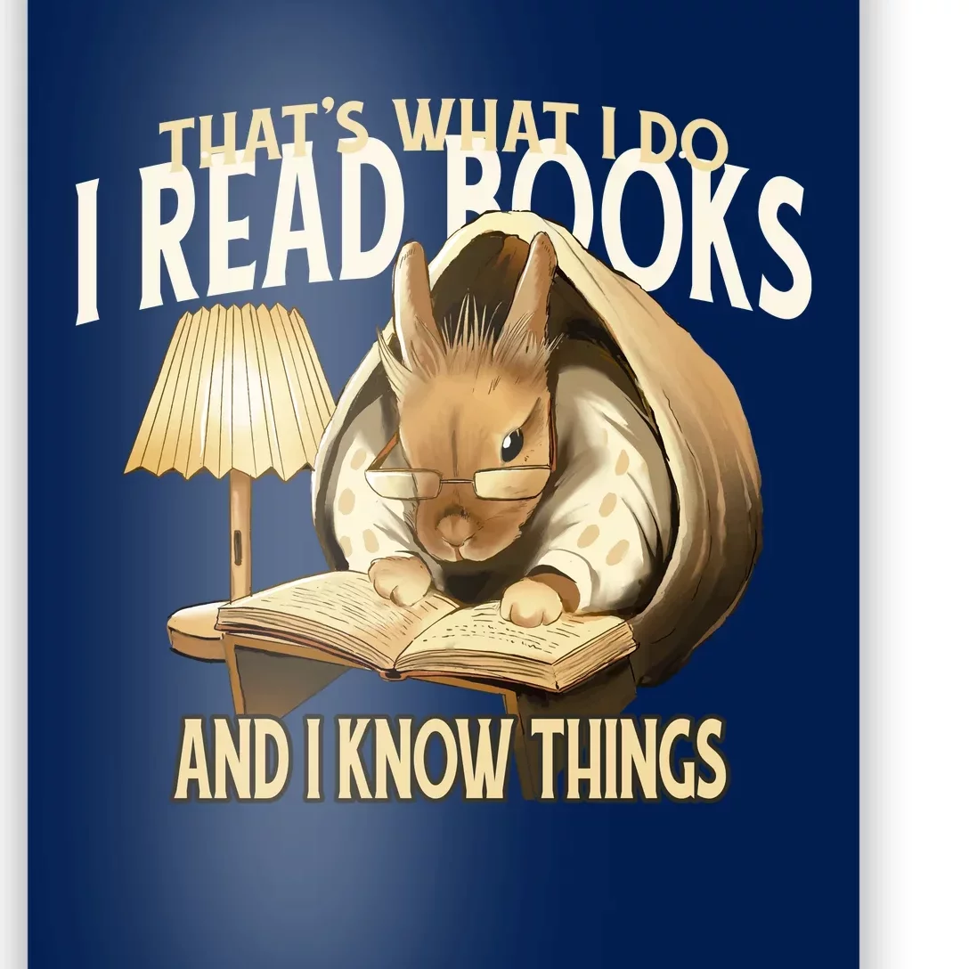 Funny Rabbit Reading Book That Is What I Do Poster