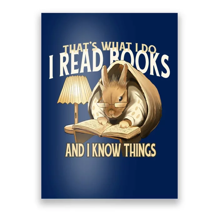 Funny Rabbit Reading Book That Is What I Do Poster