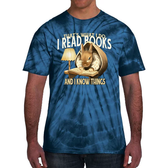 Funny Rabbit Reading Book That Is What I Do Tie-Dye T-Shirt