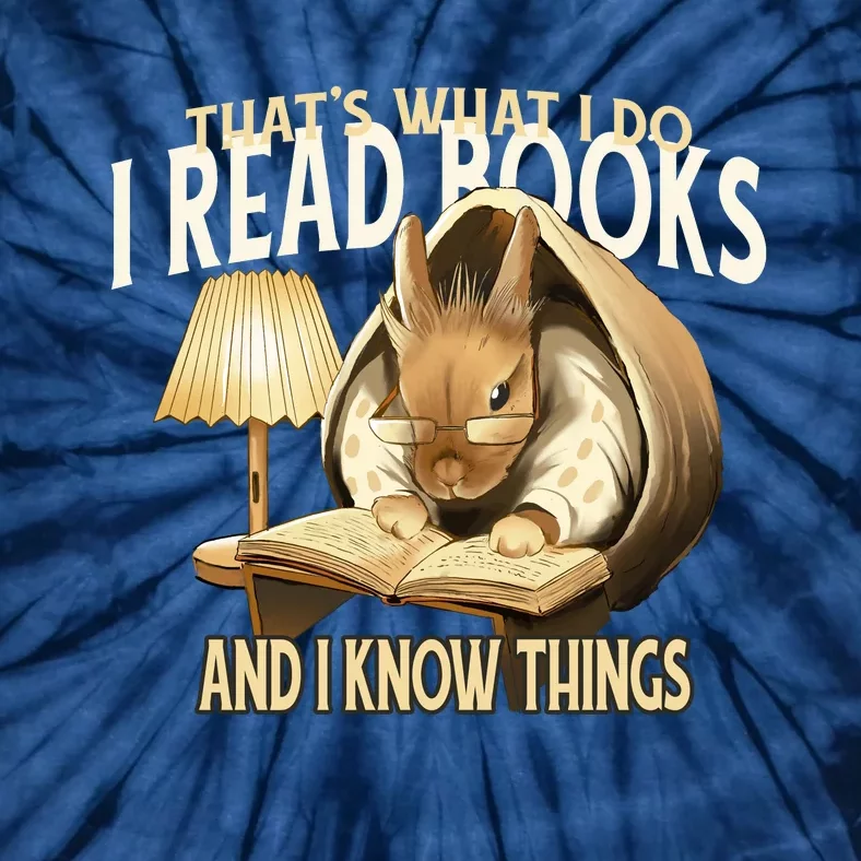 Funny Rabbit Reading Book That Is What I Do Tie-Dye T-Shirt