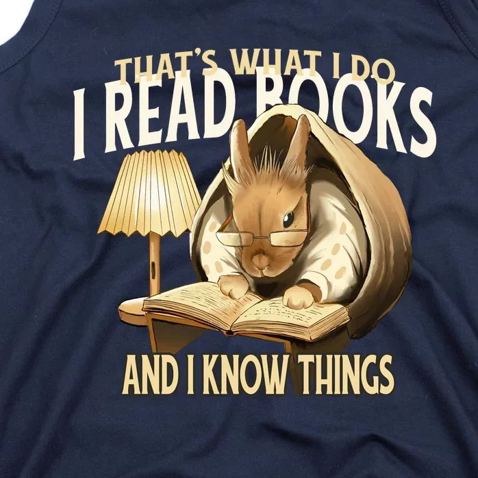 Funny Rabbit Reading Book That Is What I Do Tank Top