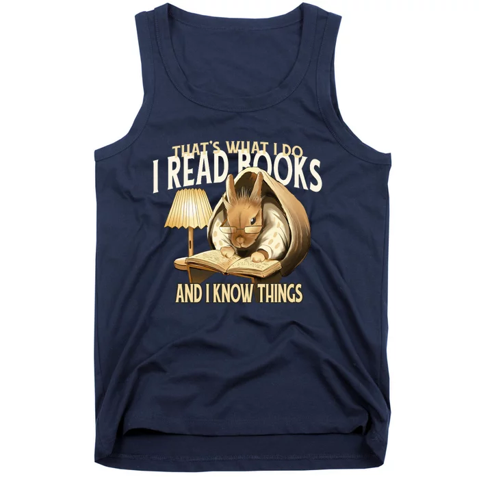 Funny Rabbit Reading Book That Is What I Do Tank Top