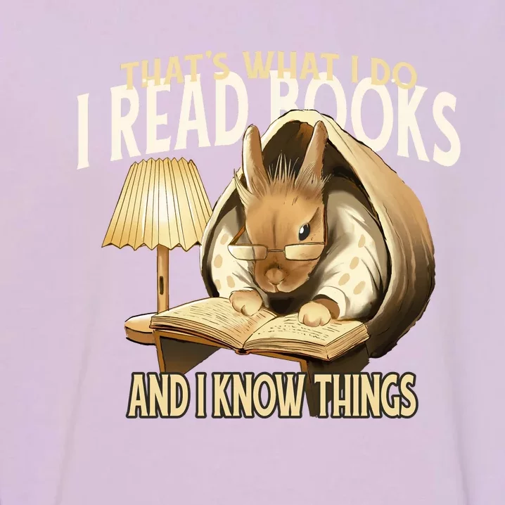 Funny Rabbit Reading Book That Is What I Do Garment-Dyed Sweatshirt