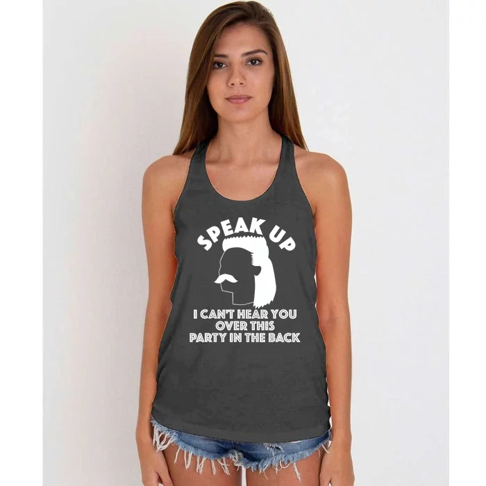 Funny Redneck, Redneck Gift, Funny Redneck Mullet Women's Knotted Racerback Tank