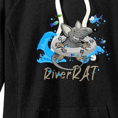 Funny River RAT Tubing Down The River Women's Fleece Hoodie