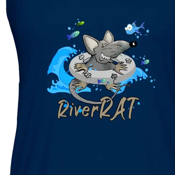 Funny River RAT Tubing Down The River Ladies Essential Flowy Tank