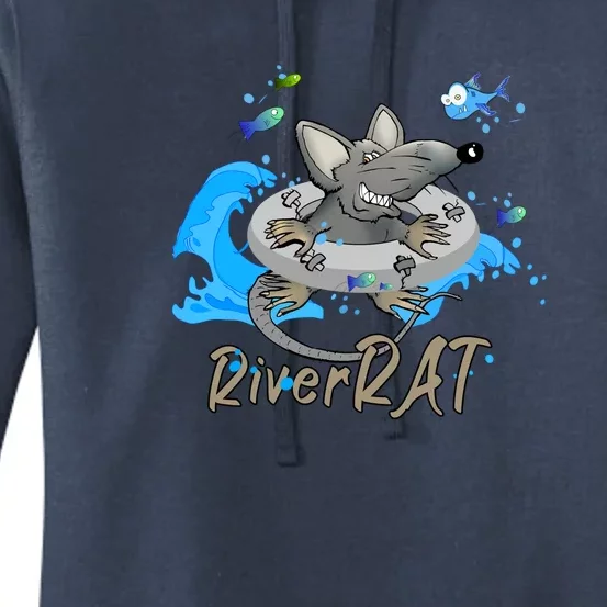 Funny River RAT Tubing Down The River Women's Pullover Hoodie