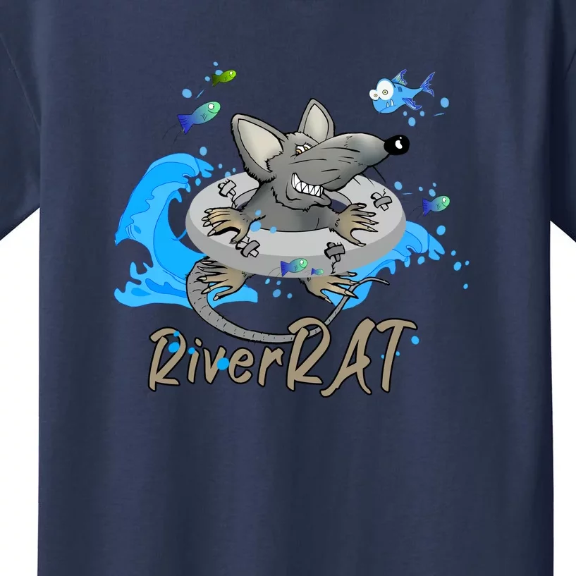 Funny River RAT Tubing Down The River Kids T-Shirt