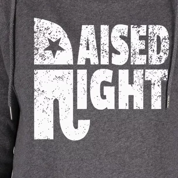 Funny Raised Right Elephant Vote Republican Party Red State Womens Funnel Neck Pullover Hood