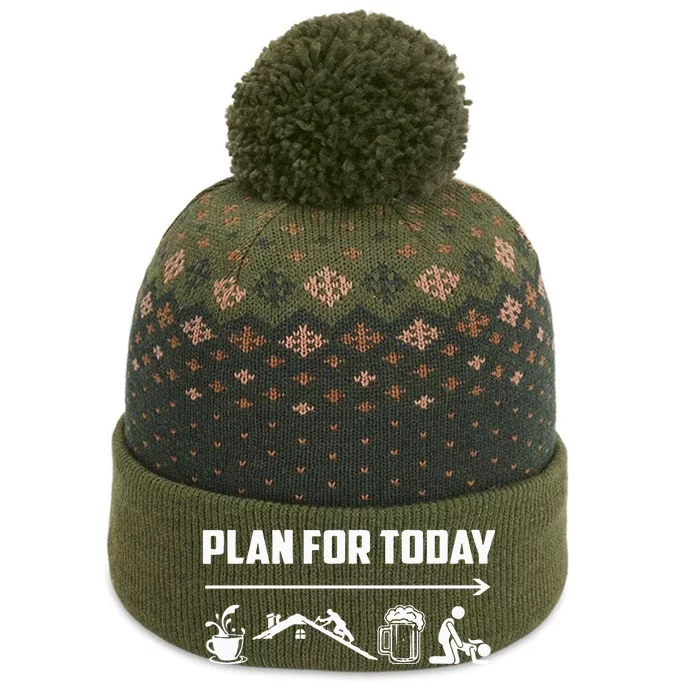 Funny Roofing Roofer Plan For Today Coffee Roofing Beer The Baniff Cuffed Pom Beanie