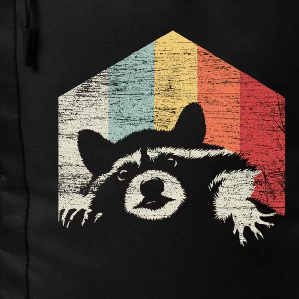 Funny Retro Raccoon Gift Daily Commute Backpack