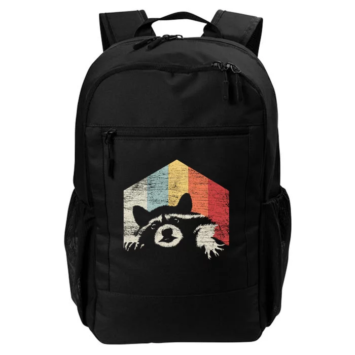 Funny Retro Raccoon Gift Daily Commute Backpack