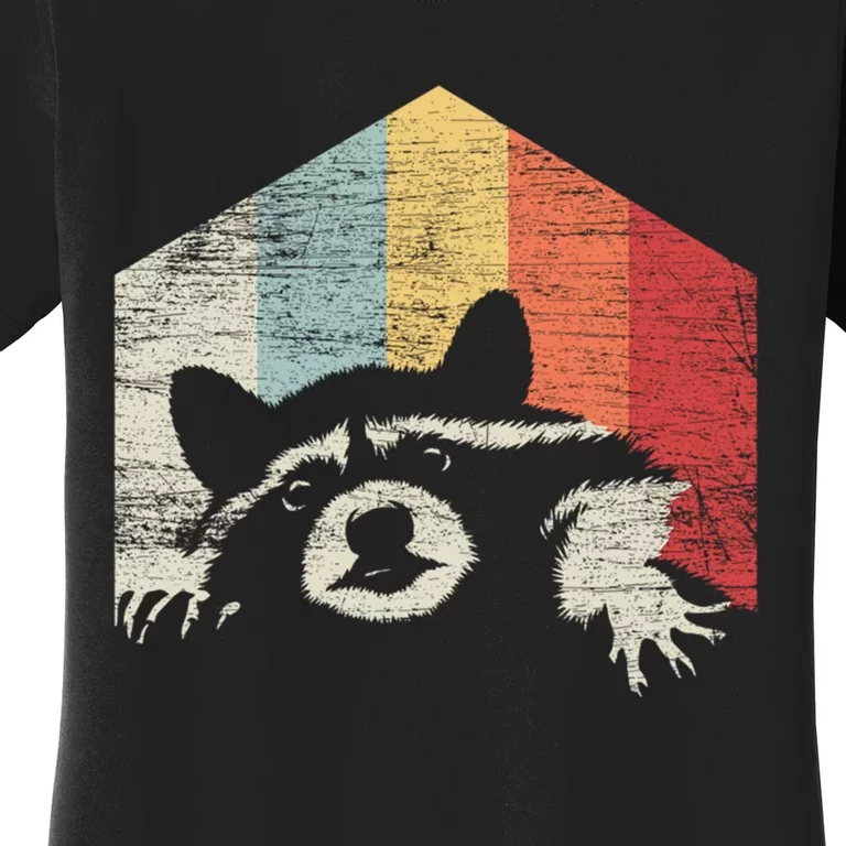 Funny Retro Raccoon Gift Women's T-Shirt