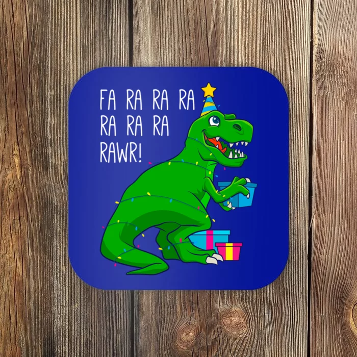 Fa Ra Ra Rawr Christmas Dinosaur T Rex Xmas Trex Gift Coaster