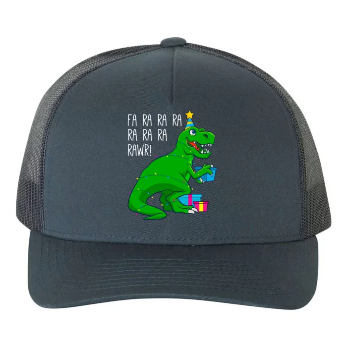 Fa Ra Ra Rawr Christmas Dinosaur T Rex Xmas Trex Gift Yupoong Adult 5-Panel Trucker Hat