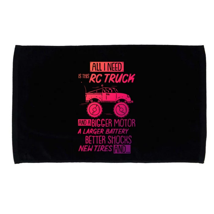 Funny Rc Racing Rc Truck Radio Controlled Rc Car Saying Cute Gift Microfiber Hand Towel