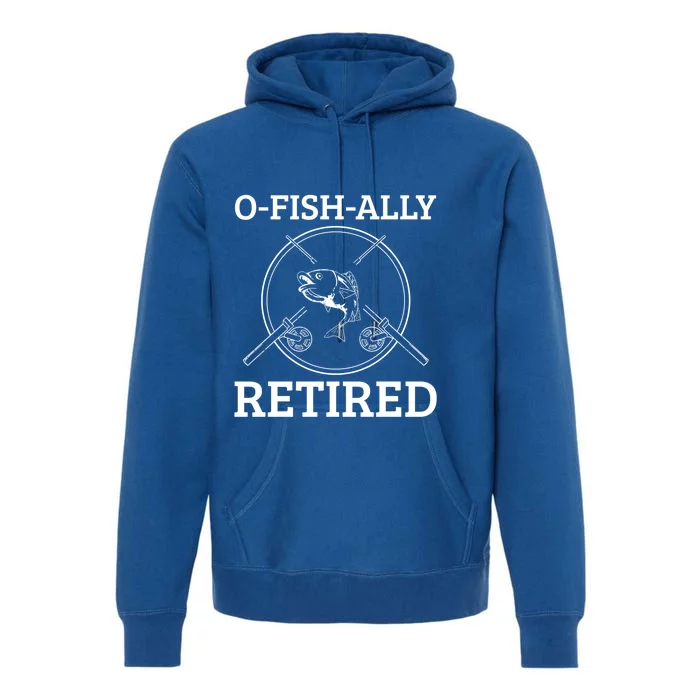 Fishing Retiret Retired Fisher Grandpa Great Gift Premium Hoodie