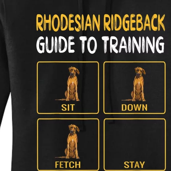 Funny Rhodesian Ridgeback Guide To Training Dog Obedience Women's Pullover Hoodie